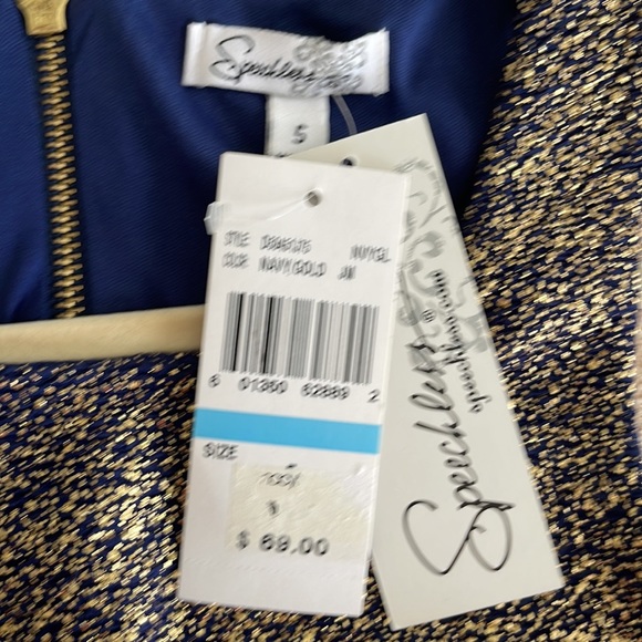 NWT Sparkly blue and gold dress. - Picture 4 of 4